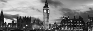 Obraz Big Ben w Londynie w wersji czarno-białej