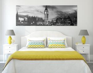 Obraz Big Ben w Londynie w wersji czarno-białej