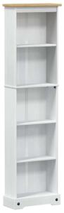 Półka na książki biały 46 x 20 x 170 cm lite drewno sosnowe