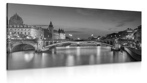 Obraz olśniewająca panorama Paryża w wersji czarno-białej
