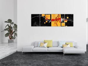 Abstrakcyjny obraz - Tancerka (170x50 cm)