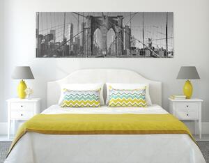 Obraz Most Manhattan w Nowym Jorku w wersji czarno-białej