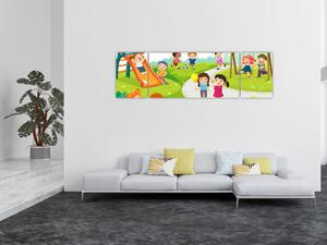 Obraz dziecięcych zabaw w piaskownicy (170x50 cm)
