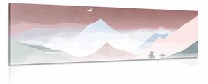 Obraz majestatyczne pastelowe góry