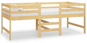 Łóżko średniej wysokości, lite drewno sosnowe, 90x200 cm