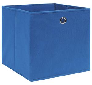 Pudełka, 10 szt., niebieskie, 32x32x32 cm, tkanina