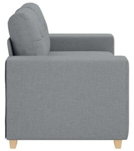 Sofa dwuosobowa, jasnoszara, 160x77x82 cm, tkanina