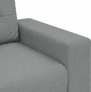 Sofa dwuosobowa, jasnoszara, 160x77x82 cm, tkanina