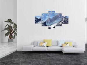 Obraz - Malowane góry (125x70 cm)