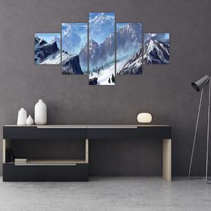 Obraz - Malowane góry (125x70 cm)