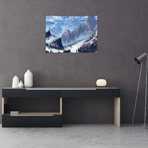 Obraz - Malowane góry (70x50 cm)