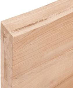 Półka, brązowa, 40x30x(2-6) cm, lakierowane lite drewno dębowe