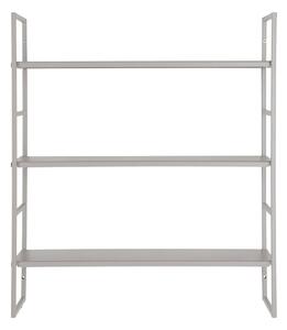 Jasnoszara wielopoziomowa metalowa półka 48 cm Beja – House Nordic