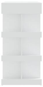 Stolik barowy z półkami, biały, 100x50x101,5 cm
