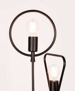 Designerska, industrialna, czarna lampa podłogowa K-3934 z serii GEO