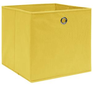 Pudełka z włókniny, 10 szt., 28x28x28 cm, żółte