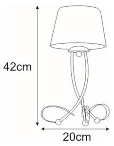Stylowa, srebrna lampka stołowa na szafkę nocną K-4073 z serii IRMA