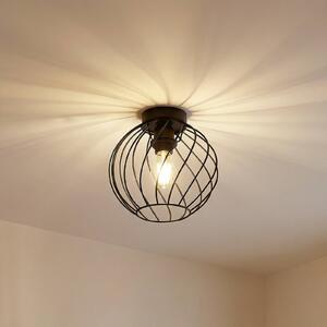 Lampa sufitowa Danika Lindby, możliwość ściemniania, czarny, salon / jadalnia, metal, nowoczesny
