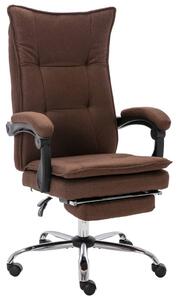 Krzesło biurowe, brązowe, obite tkaniną