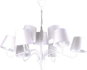 Stylowa lampa wisząca z klasycznymi abażurami K-4021 z serii SIENA WHITE