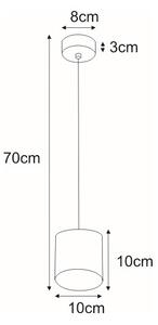 Minimalistyczna, punktowa, biała lampa wisząca K-4190 z serii ALU WHITE