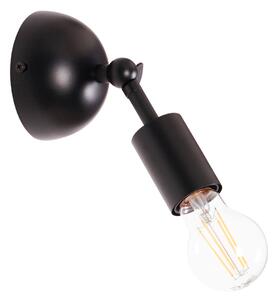 Industrialna, czarna lampa ścienna bez klosza K-8040-1 z serii ZARA