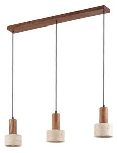 Lampa Wisząca Lucande, Carlotta, ściemnialny, beżowy, salon, beton, nowoczesny
