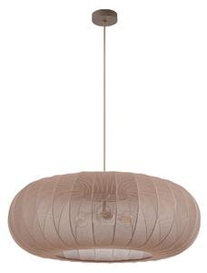 Lampa Wisząca Lindby, Helin, ściemnialny, brąz rdzawy, salon, tkanina | tekstylia, skandynawski