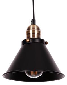 Industrialna, czarna, metalowa lampa wisząca K-8038-1 z serii MORENO