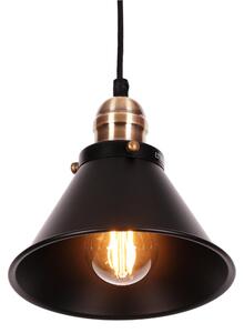 Industrialna, czarna, metalowa lampa wisząca K-8038-1 z serii MORENO