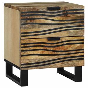 Szafka nocna brÄ zowy 40 x 33 x 46 cm lite drewno akacjowe
