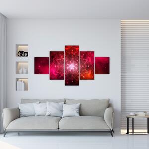 Obraz czerwonej abstrakcji (125x70 cm)