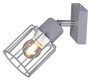 Minimalistyczna, druciana, szara lampa ścienna K-4580 z serii TROY GRAY