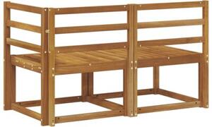 Modułowa sofa na zewnątrz 2 sztuka naturalny lite drewno akacji