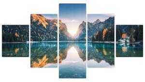 Obraz - Górskie jezioro (125x70 cm)