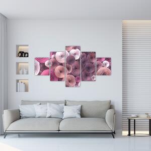 Abstrakcyjny obraz kwiatów róży (125x70 cm)