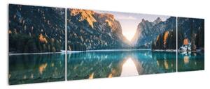 Obraz - Górskie jezioro (170x50 cm)