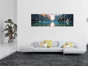 Obraz - Górskie jezioro (170x50 cm)