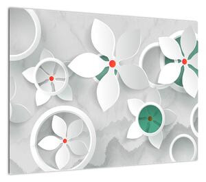 Obraz kwiatowej abstrakcji (70x50 cm)