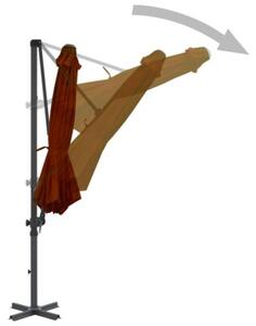 Parasol wiszący z aluminiowym słupkiem, 300 cm, terakota