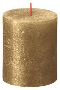 Bolsius Świece pieńkowe Shimmer, 4 szt., 80x68 mm, złote
