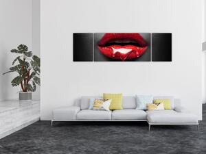 Obraz kobiecych ust (170x50 cm)