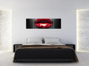 Obraz kobiecych ust (170x50 cm)