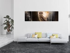 Obraz sowy palonej (170x50 cm)