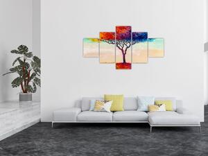 Obraz malowanego drzewa (125x70 cm)