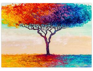Obraz malowanego drzewa (70x50 cm)