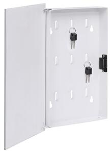 Skrzynka na klucze z tablicą magnetyczną, biała, 30x20x5,5 cm