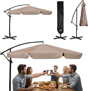 Parasol ogrodowy skadany 6 segmentowy 350 cm z pokrowcem Plonos PL-880