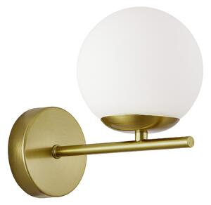 LAMPA ŚCIENNA KINKIET NOWOCZESNY SZCZOTKOWANY ZŁOTY LEDO W1