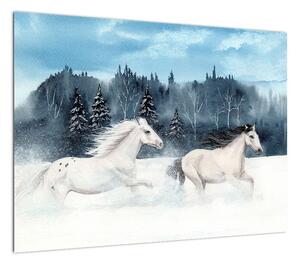 Obraz malowanych koni (70x50 cm)